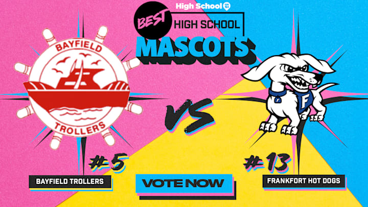 The Bayfield Trollers (Wisconsin) take on the Frankfort Hot Dogs (Indiana) in Round 2 of our national high school mascot tournament.