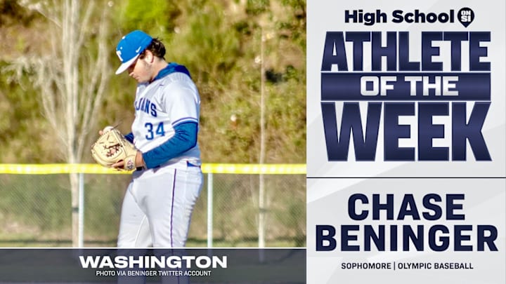 Olympic baseball player Chase Beninger voted SBLive WA athlete of week for March 31-April 5. Olympic baseball player Chase Beninger voted SBLive WA athlete of week for March 31-April 5.