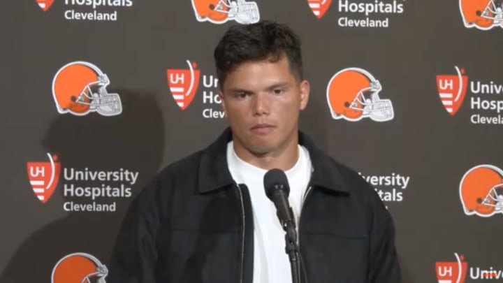 Dillon Gabriel Clarifies Viral Interview Response During Browns-Eagles Game