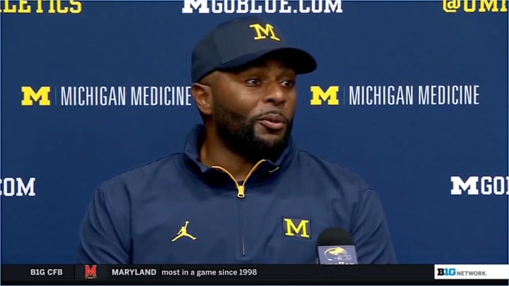 Michigan coach Sherrone Moore doesn’t want his quarterback Bryce Underwood throwing blocks.