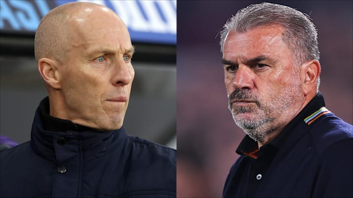 Bob Bradley (left) and Ange Postecoglou (right) both oversaw historically brief tenures.