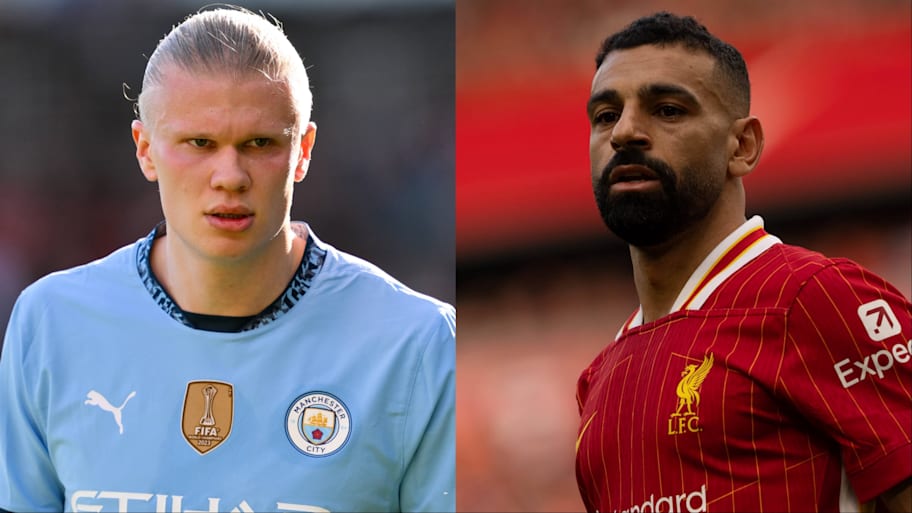 Erling Haaland (left) won last season's award while Mohamed Salah (right) leads the charge this year.  | IMAGO/Colorsport | NurPhoto