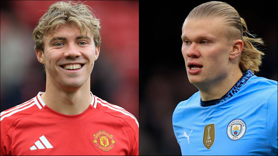 Rasmus Højlund and Erling Haaland headline the gossip. | IMAGO/Action Plus/Pro Sports Images