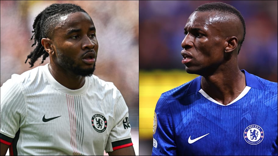 Christopher Nkunku and Nicolas Jackson could both leave Chelsea in the coming weeks. | Stephen Nadler/ISI Photos/Robbie Jay Barratt - AMA/Getty Images