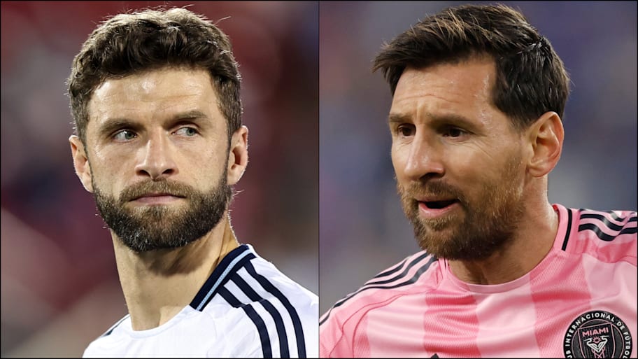 Thomas Müller (left) and Lionel Messi.