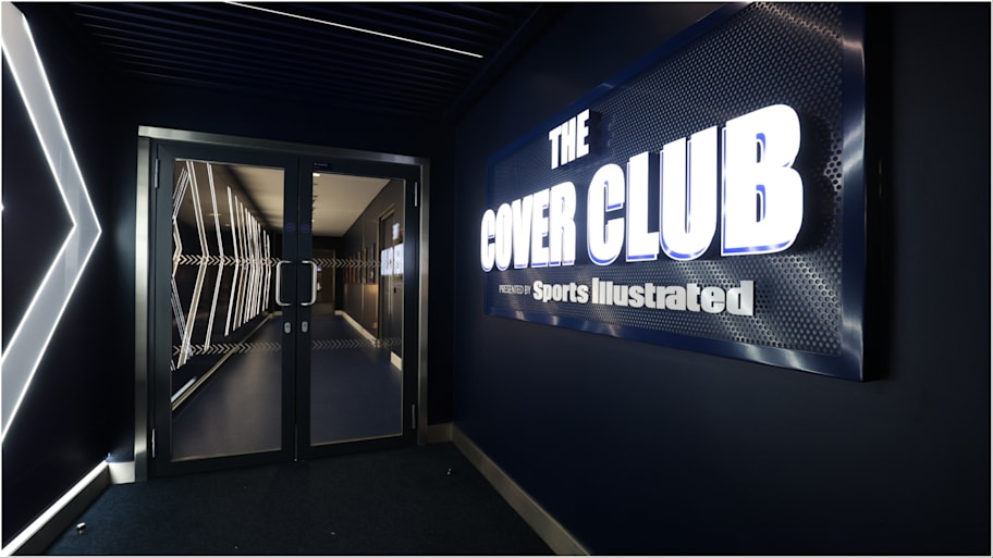 The doors and signage to the Sports Illustrated Cover Club at Spurs’ stadium.