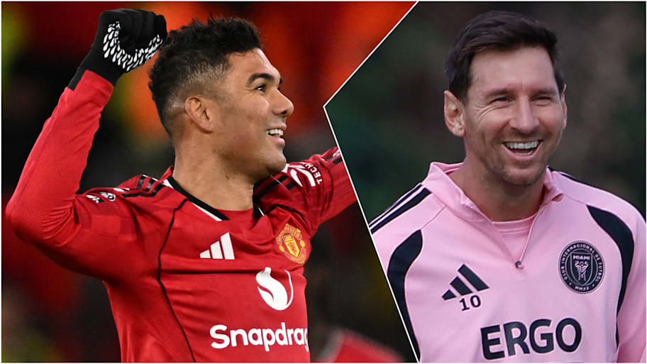 Casemiro (left) and Lionel Messi.