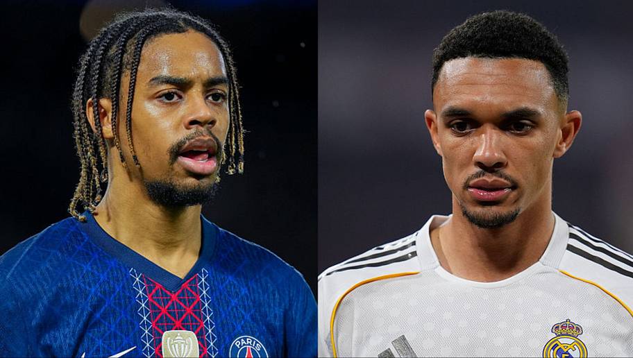 Transfer rumor artwork depicting Liverpool and Real Madrid interest in key players