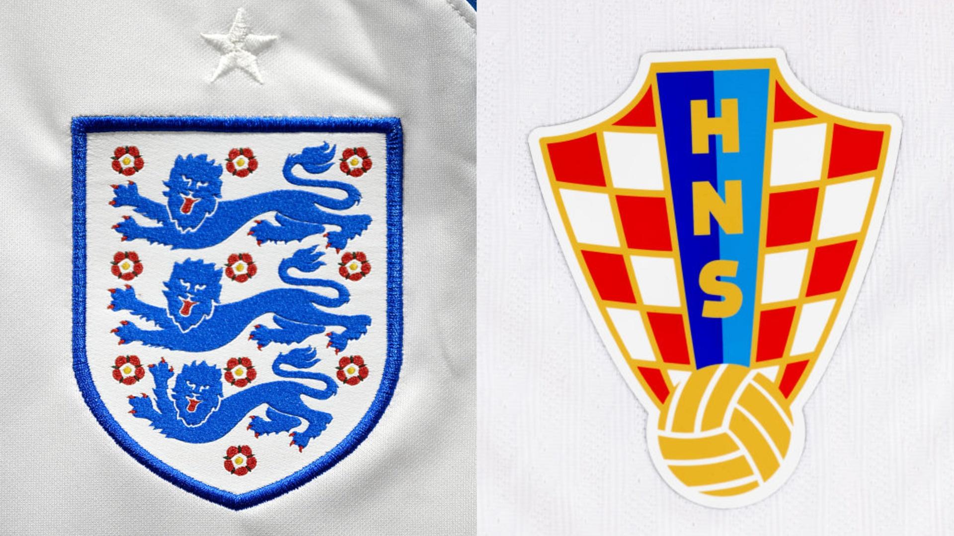 England, Croatia soccer badge