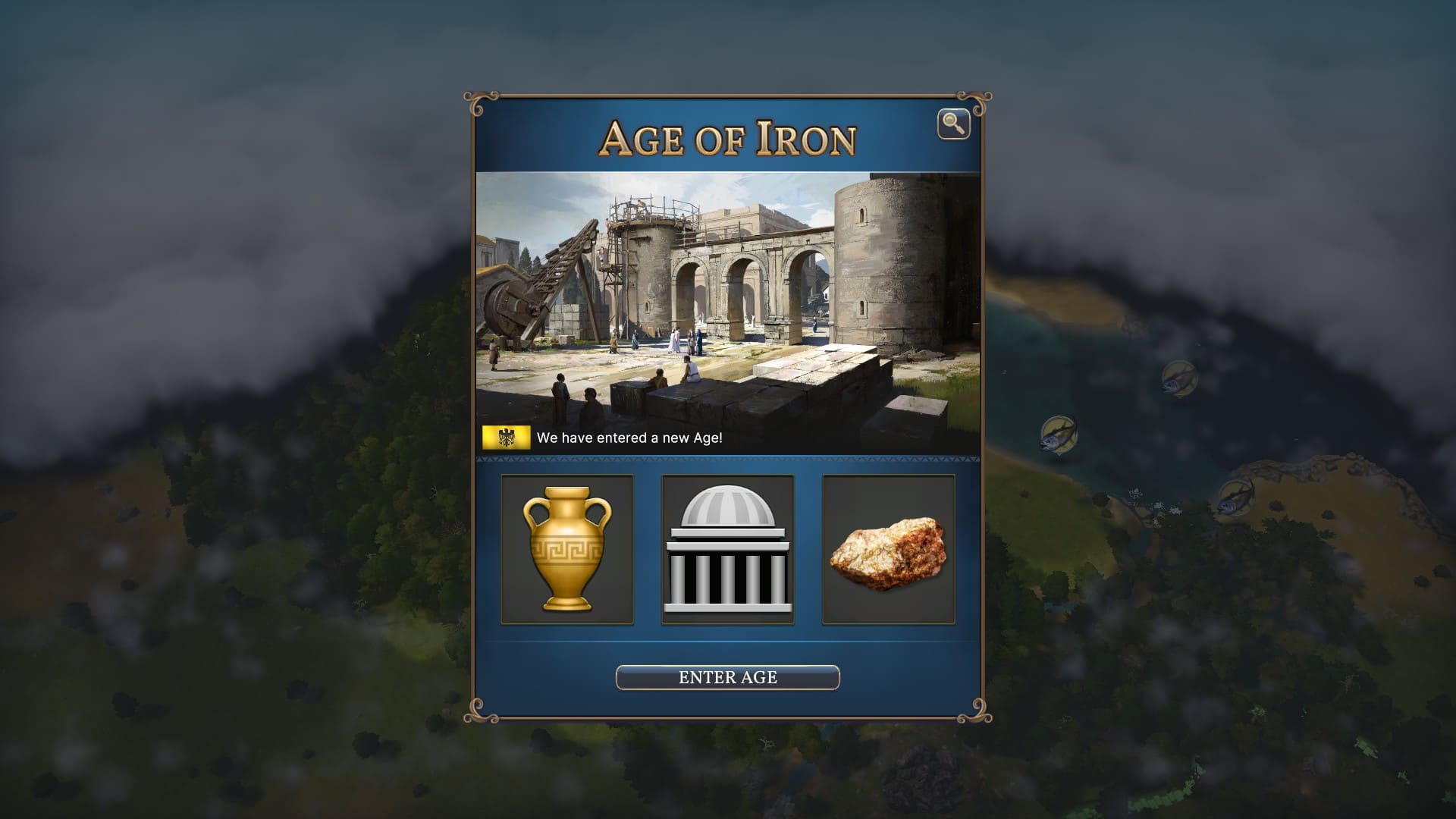 Millennia screenshot showing an overview of the Iron Age.