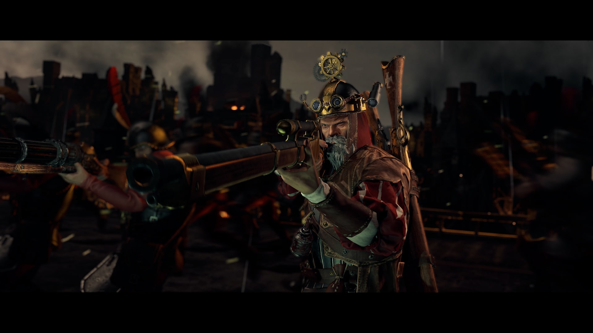 Total War: Warhammer 3 Thrones of Decay screenshot of a Hochland Longrifleman.