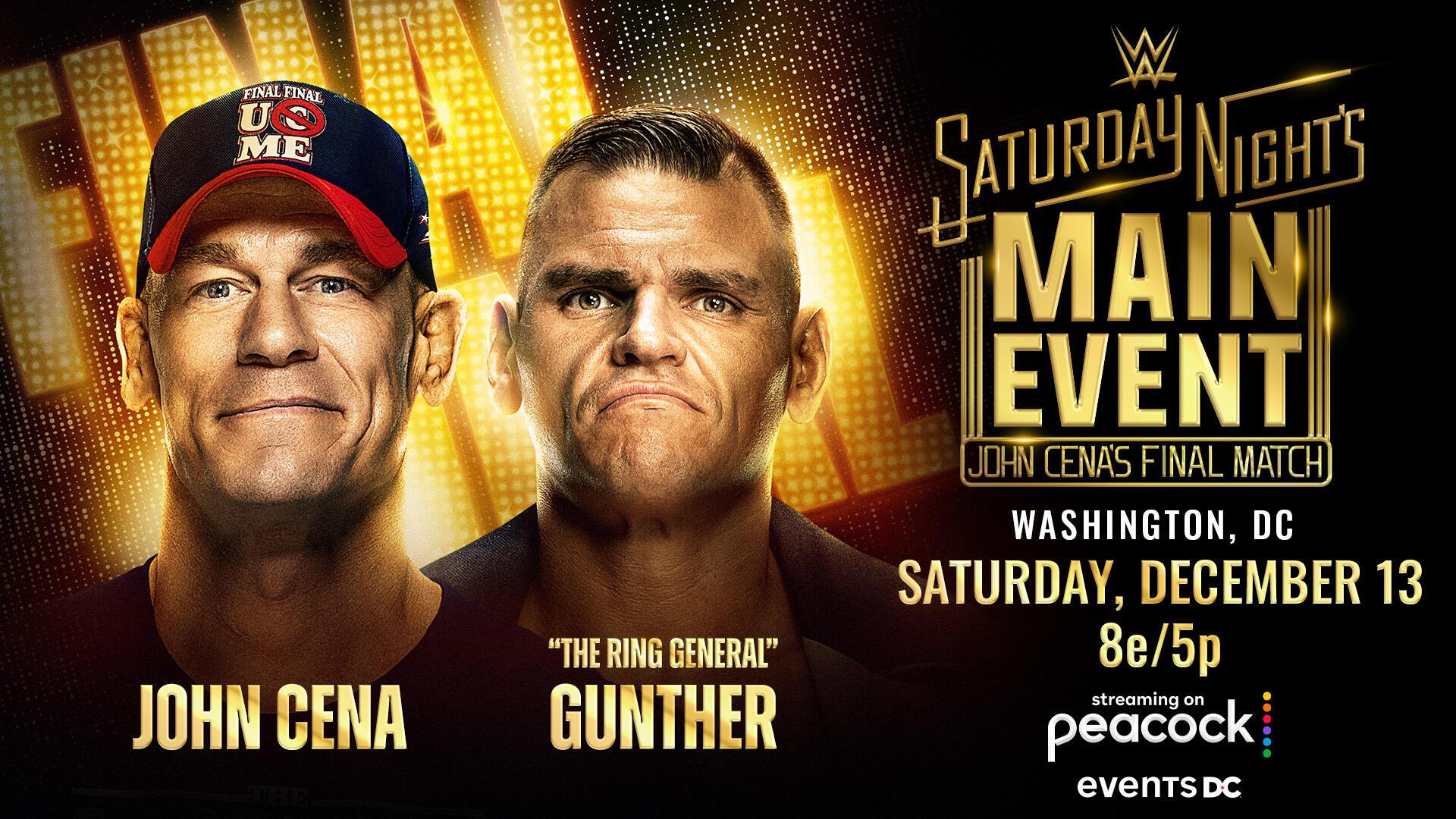 Predictions For WWE Saturday Nights Main Event: Will John Cena Win His  Final Match?