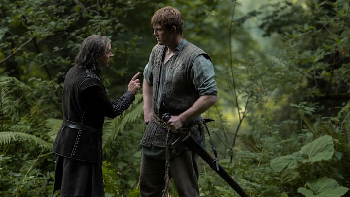 Tom Vaughan-Lawlor (Plummer) and Peter Claffey (Dunk) in A Knight of the Seven Kingdoms. Courtesy of Steffan Hill/HBO.