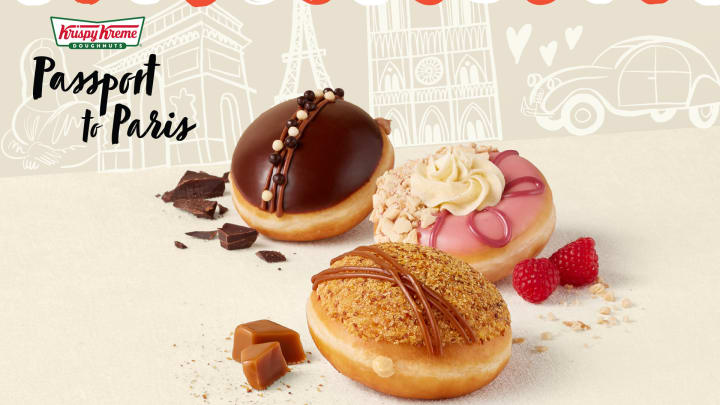 Say “Bonjour” to Krispy Kreme’s New Passport to Paris Collection. Image courtesy of Krispy Kreme
