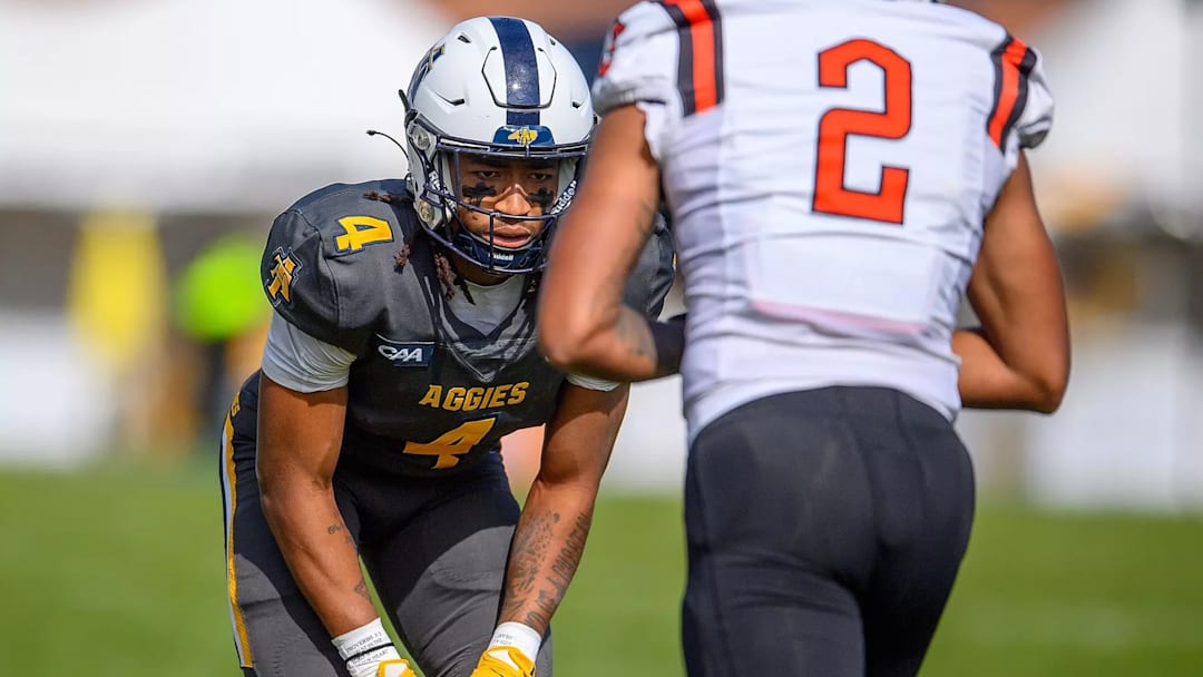 North Carolina A&T defensive back Aaron Harris