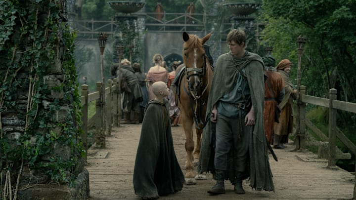 Dexter Sol Ansell and Peter Claffey in A Knight of the Seven Kingdoms on HBO