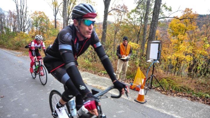 Tour de France veteran, and now retired cyclist George Hincapie, of Greenville, S.C., takes part in the Bookwalter Binge Gran Fondo in 2015. Hincapie returns for the fifth annual Binge bike ride Saturday, Oct. 27, starting at Warren Wilson College.

Bookwalter Binge George Hincapie