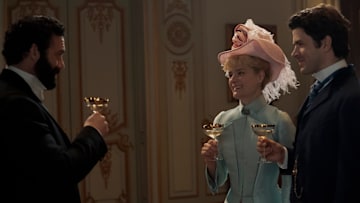 Morgan Spector, Louisa Jacobson, and Harry Richardson in The Gilded Age season 3 episode 5 on HBO