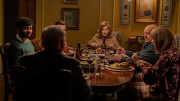 Brian Cox, Nik Dodani, Brandon Flynn, Edie Falco, Dean Norris, and Lisa Kudrow in The Parenting