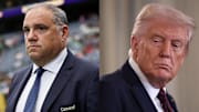 Victor Montagliani (left) sent a strong reminder to President Donald Trump (right) ahead of the 2026 World Cup.