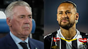 Carlo Ancelotti (left) has clear expectations to grant Neymar (right) a return to the national team. 