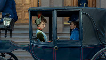 Taissa Farminga and Carrie Coon in The Gilded Age season 3 episode 2 on HBO