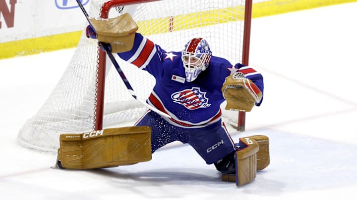Devon Levi made several big saves, but Laval managed five goals against the previously red-hot Amerks goalie.