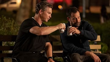 Noah Wyle and Shawn Hatosy in The Pitt on Max