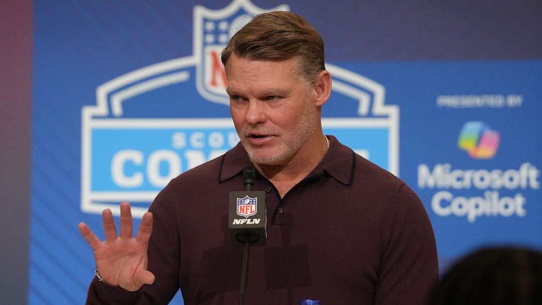 Indianapolis Colts general manager Chris Ballard meets with the media at the 2026 NFL Combine. Indianapolis Colts general manager Chris Ballard meets with the media at the 2026 NFL Combine.