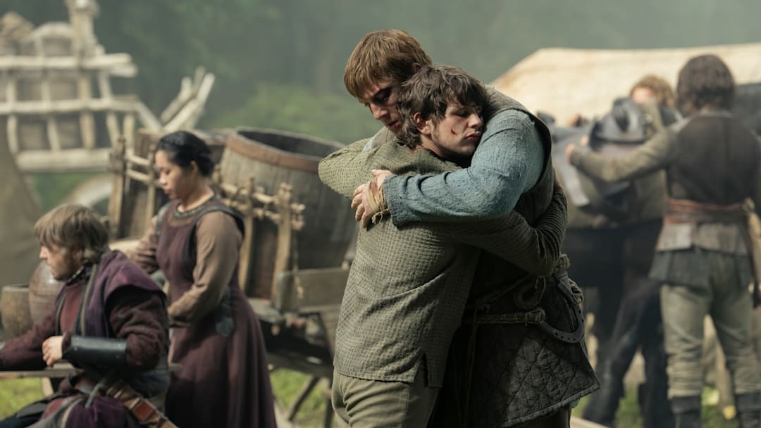 Peter Claffey and Shaun Thomas in A Knight of the Seven Kingdoms.