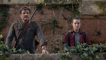 Joel (Pedro Pascal) and Ellie (Bella Ramsey) in The Last of Us Episode 9. Photograph by Liane Hentscher/HBO