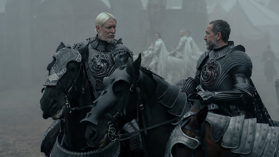 Sam Spruell (Maekar) and Bertie Carvel (Baelor) in A Knight of the Seven Kingdoms.