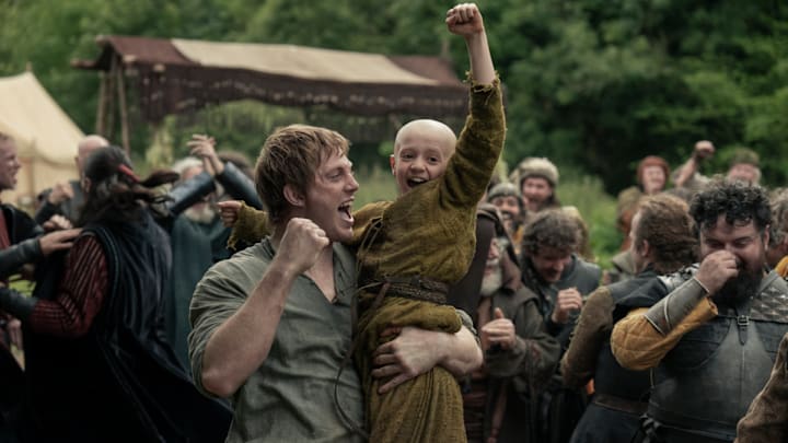 Peter Claffey and Dexter Sol Ansell in A Knight of the Seven Kingdoms on HBO