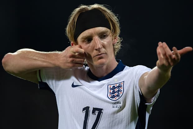 Anthony Gordon celebrating.