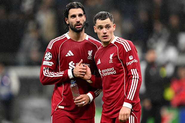 Dominik Soboszlai (izquierda) y Florian Wirtz.