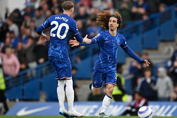 Cole Palmer (left) and Marc Cucurella.