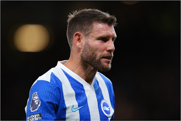 詹姆斯·米尔纳在布莱顿比赛中的表现。