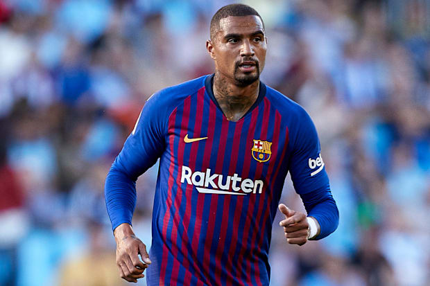 Kevin-Prince Boateng in action for Barcelona.