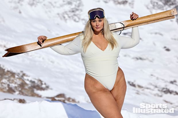 Hunter McGrady was photographed by Derek Kettela in Switzerland.