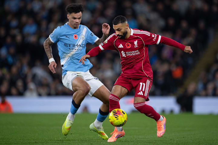 Nico O’Reilly (left) and Mohamed Salah.