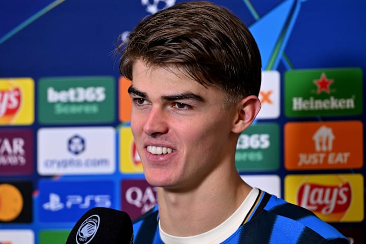 Charles De Ketelaere being interviewed.