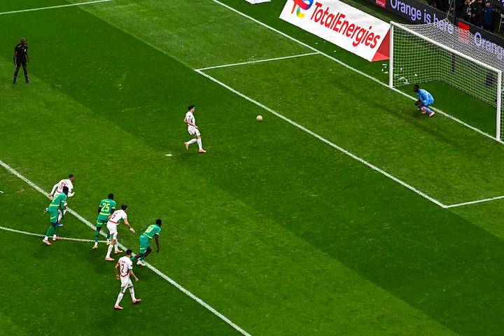 Brahim Díaz failing with a Panenka penalty.