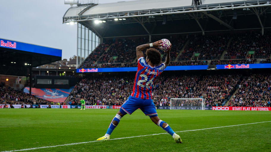 Chris Richards taking a throw-in.