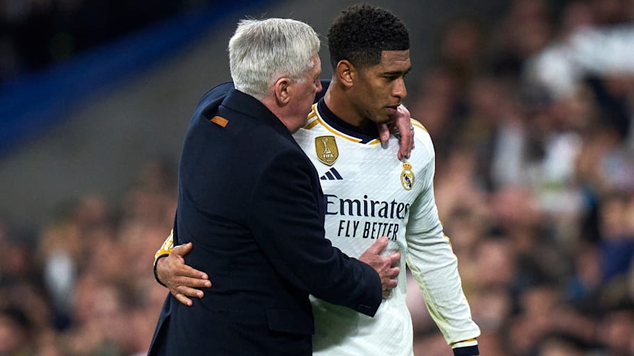 Carlo Ancelotti (left) and Jude Bellingham.