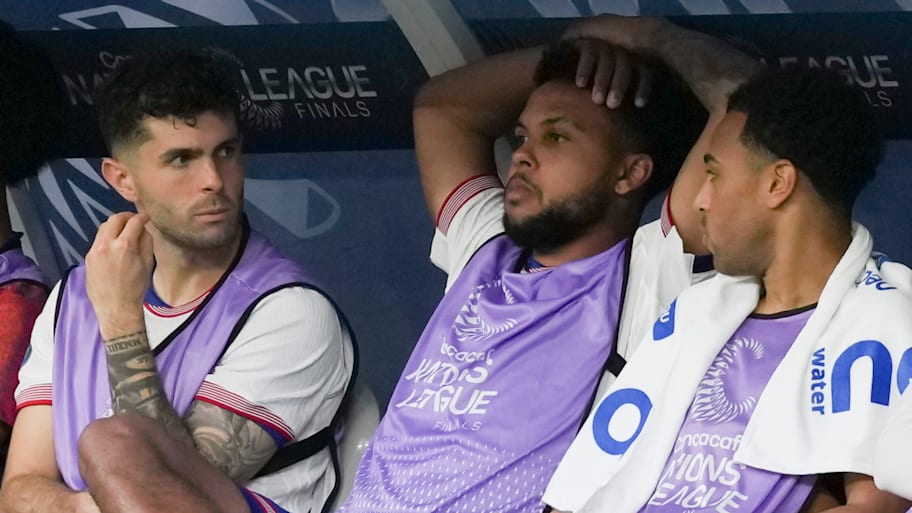 Christian Pulisic (left), Weston McKennie (center) and Tyler Adams.