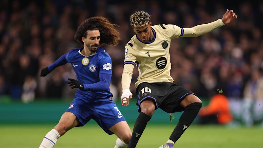 Marc Cucurella (left) and Lamine Yamal.