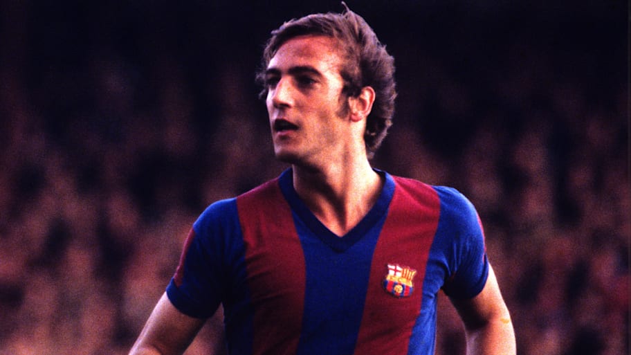 Johan Neeksens in action for Barcelona.