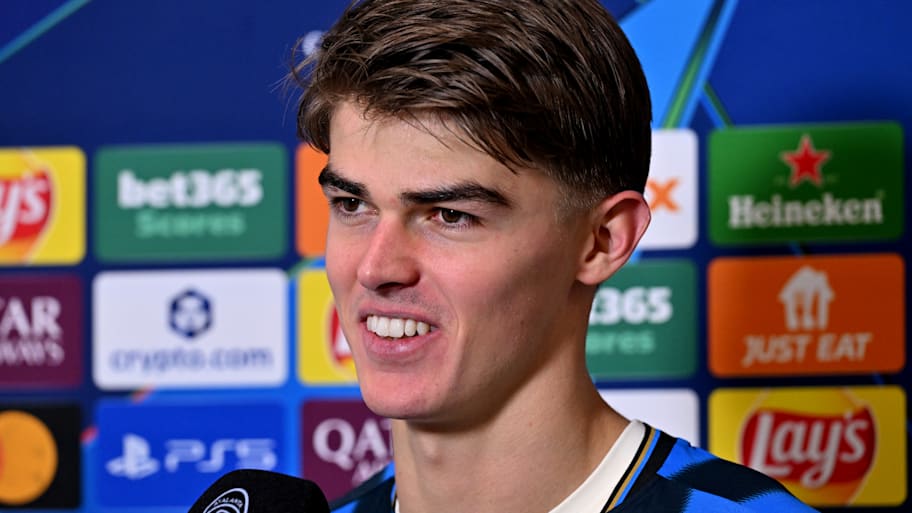 Charles De Ketelaere being interviewed.