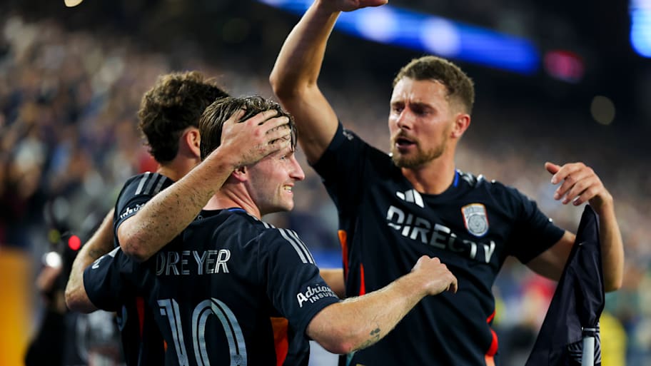 San Diego FC players celebrating.