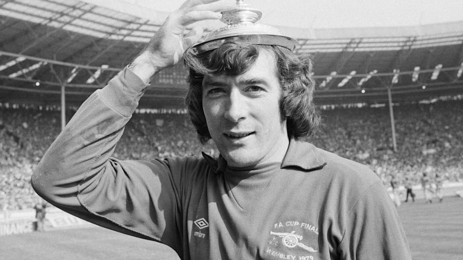 Pat Jennings winning the 1979 FA Cup with Arsenal.